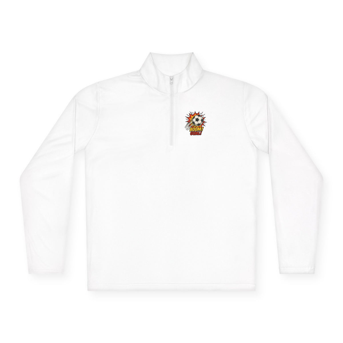 Unisex Quarter-Zip Pullover with Bold Graphic Design