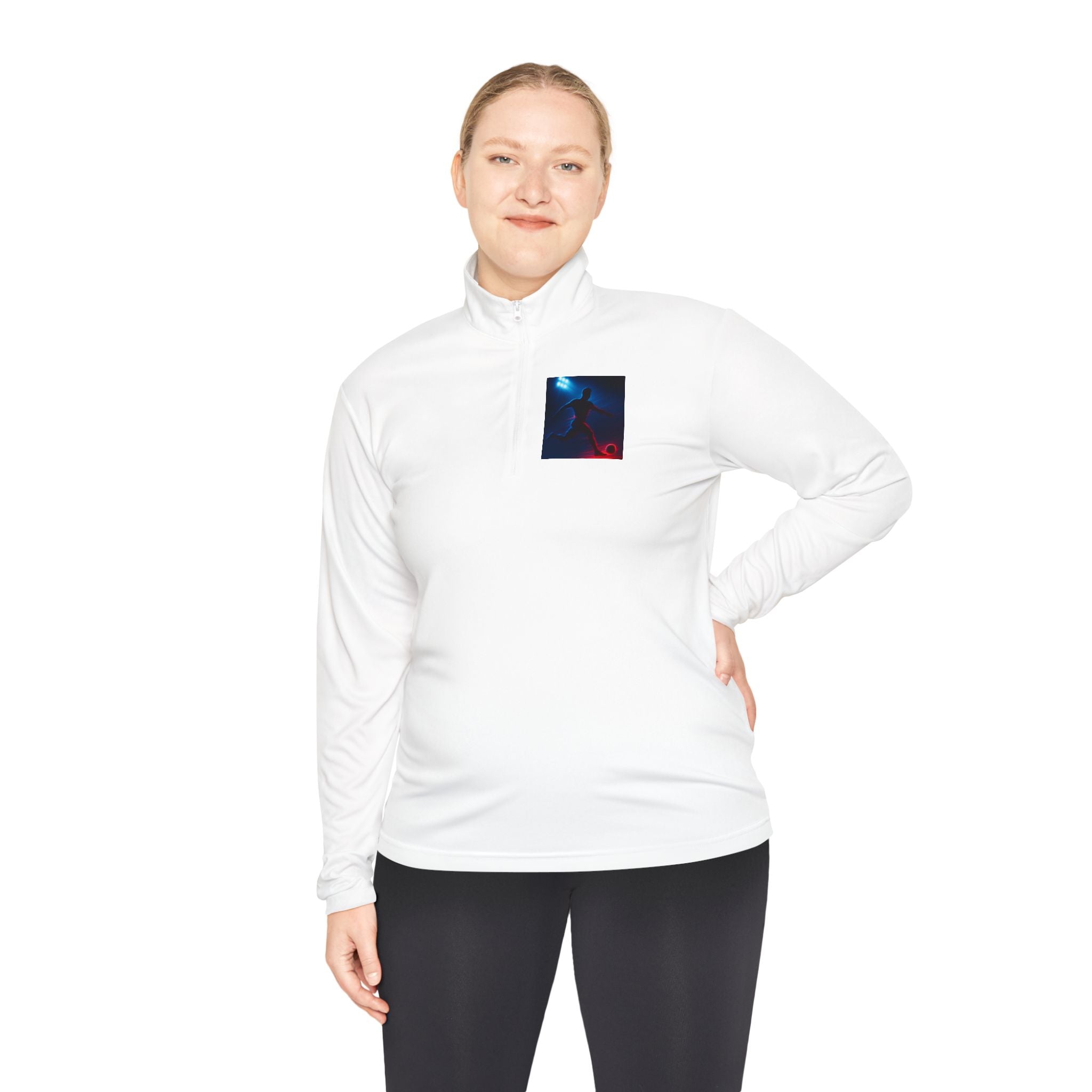 Unisex Quarter-Zip Pullover with Artistic Design