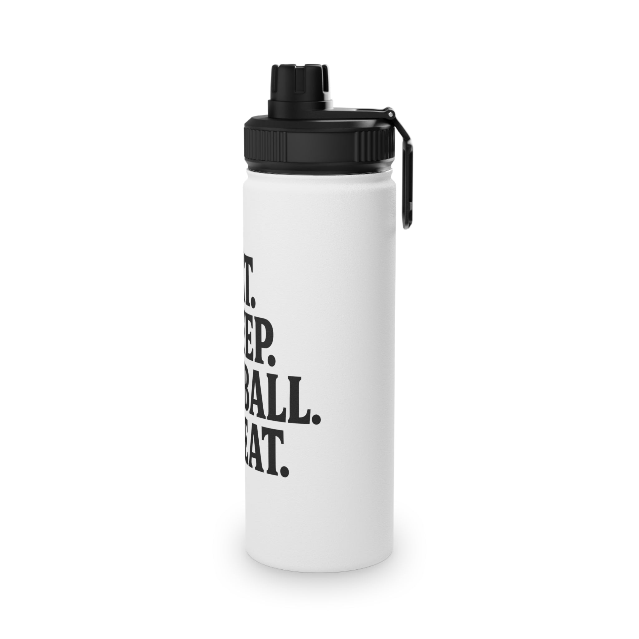 Sporty Stainless Steel Water Bottle - "Eat. Sleep. Football. Repeat."