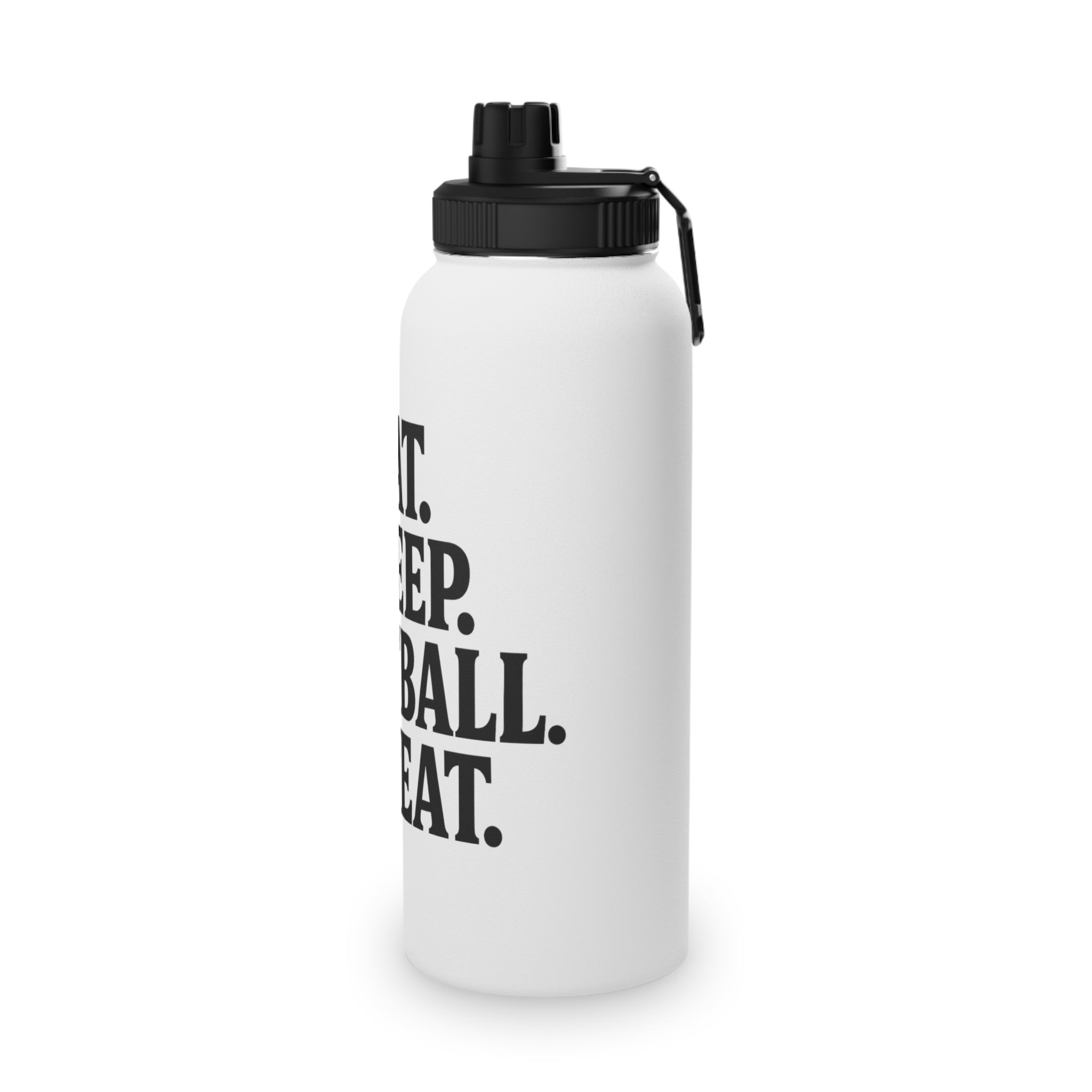Sporty Stainless Steel Water Bottle - "Eat. Sleep. Football. Repeat."