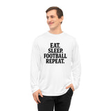 Eat Sleep Football Repeat Unisex Performance Long Sleeve Shirt