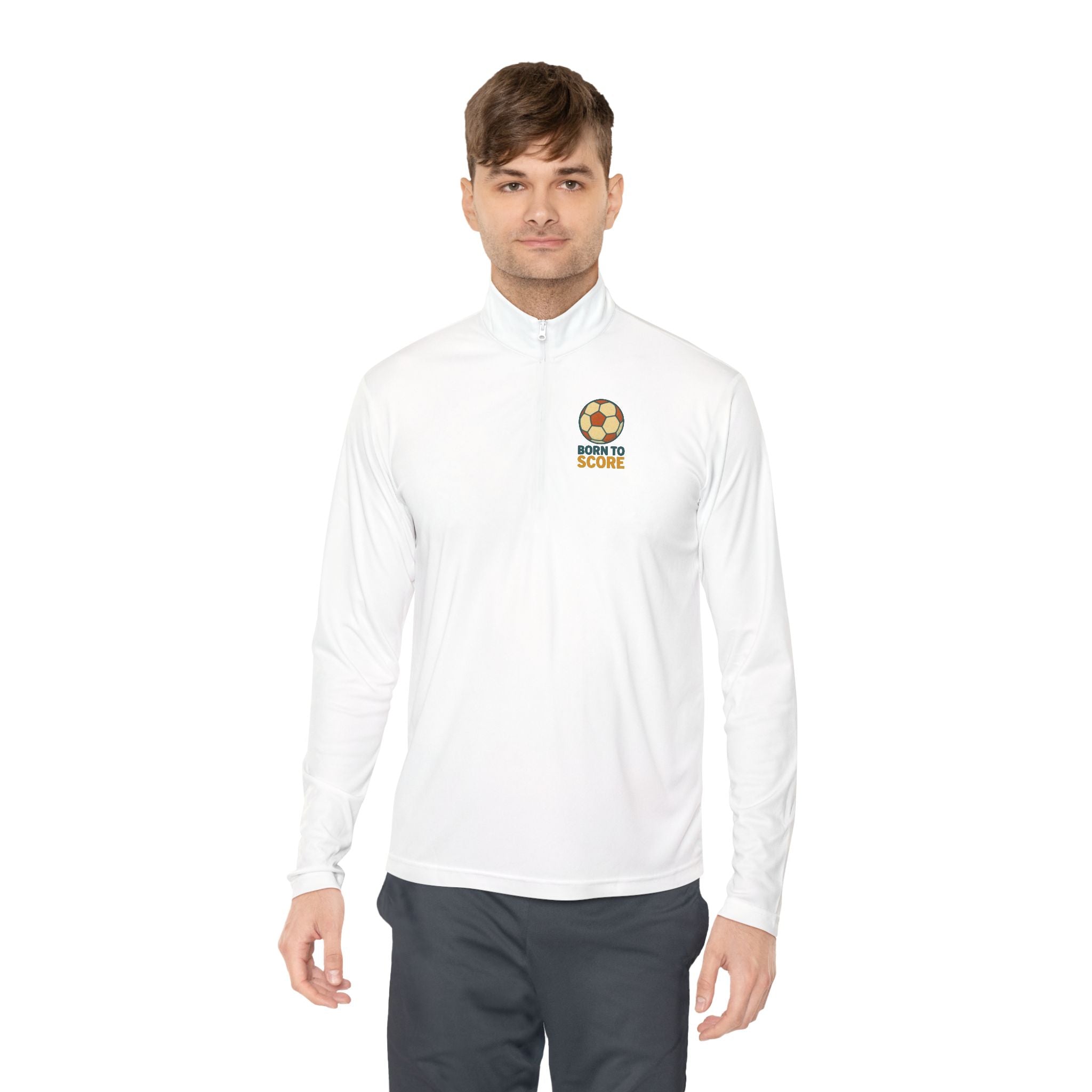 Born to Score Unisex Quarter-Zip Pullover