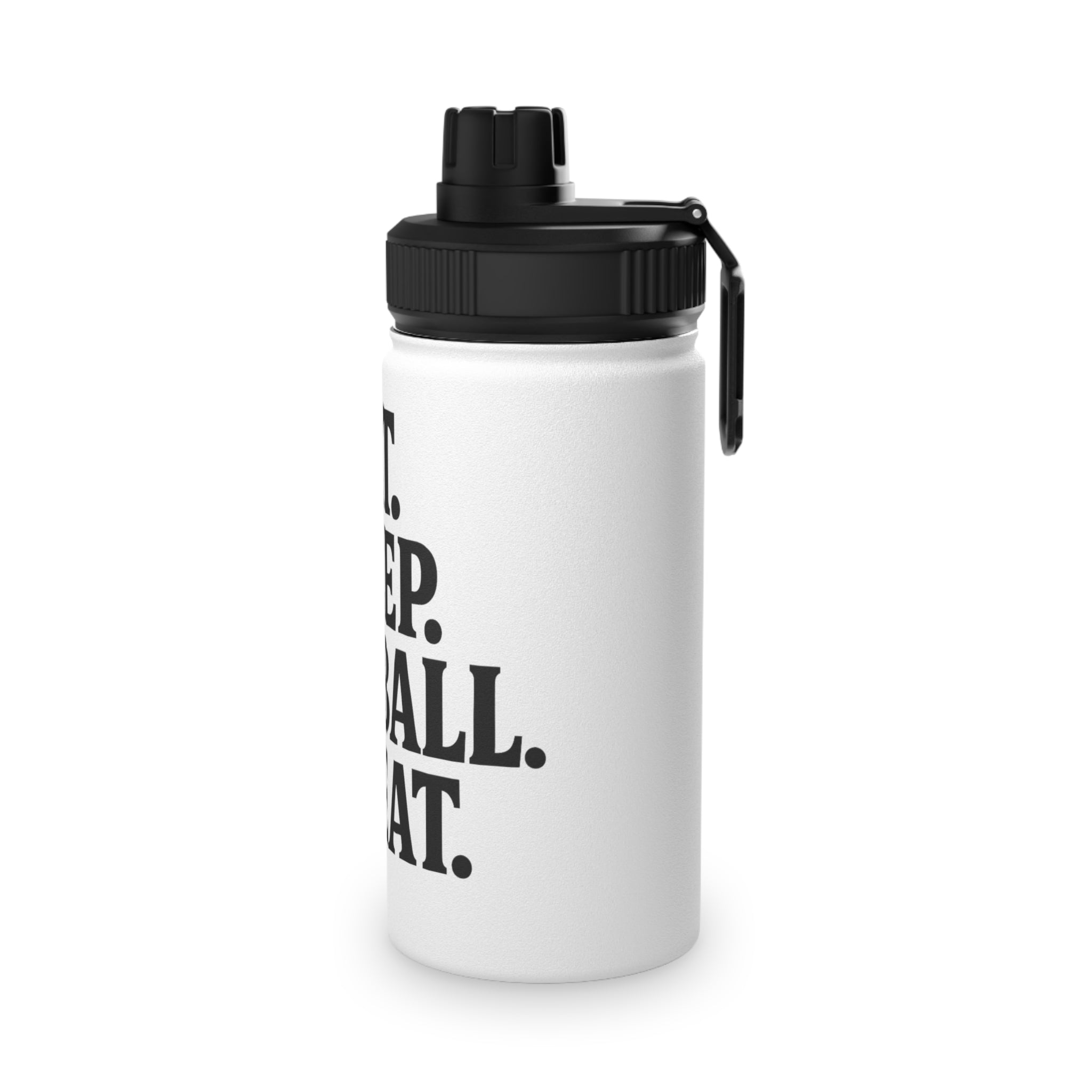 Sporty Stainless Steel Water Bottle - "Eat. Sleep. Football. Repeat."