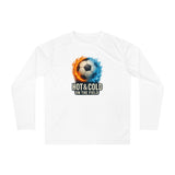 "Hot & Cold on the Field" Unisex Performance Long Sleeve Soccer Shirt