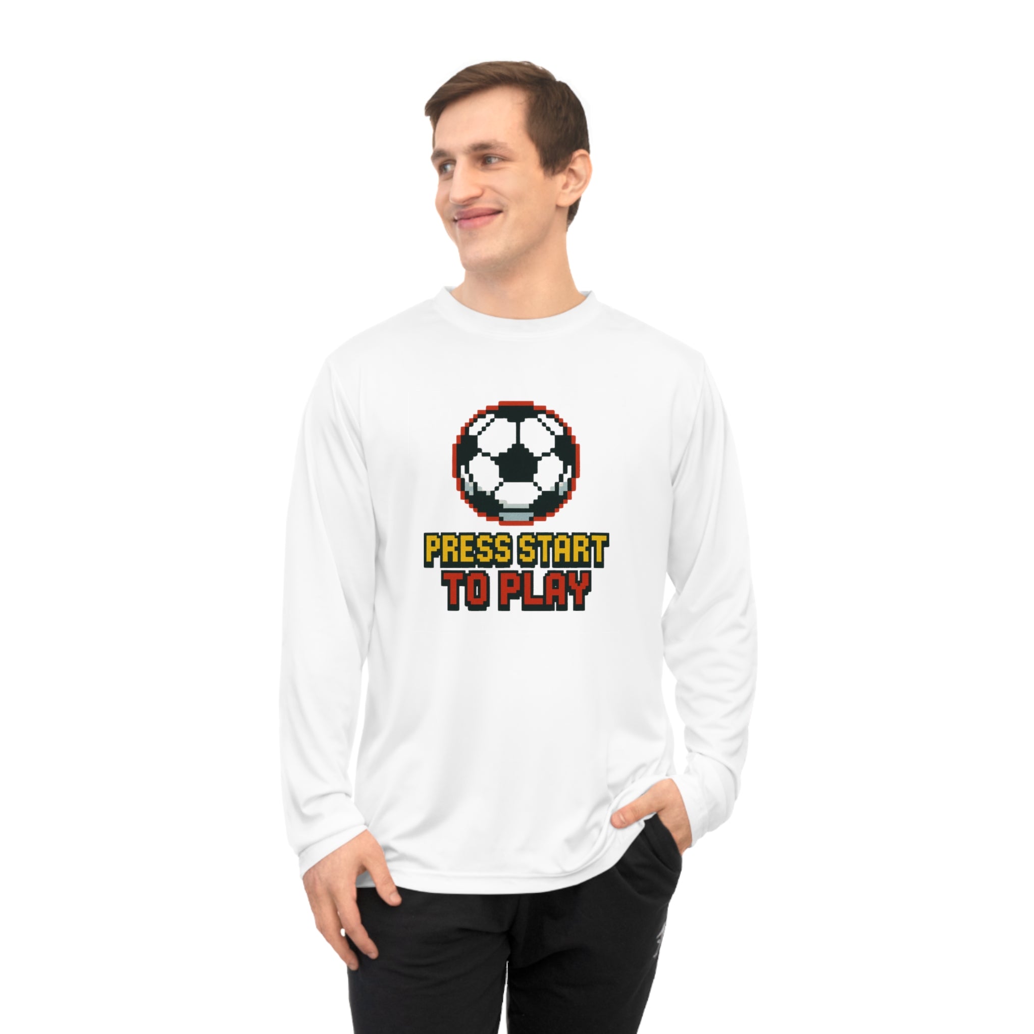 Press Start to Play Soccer Tee
