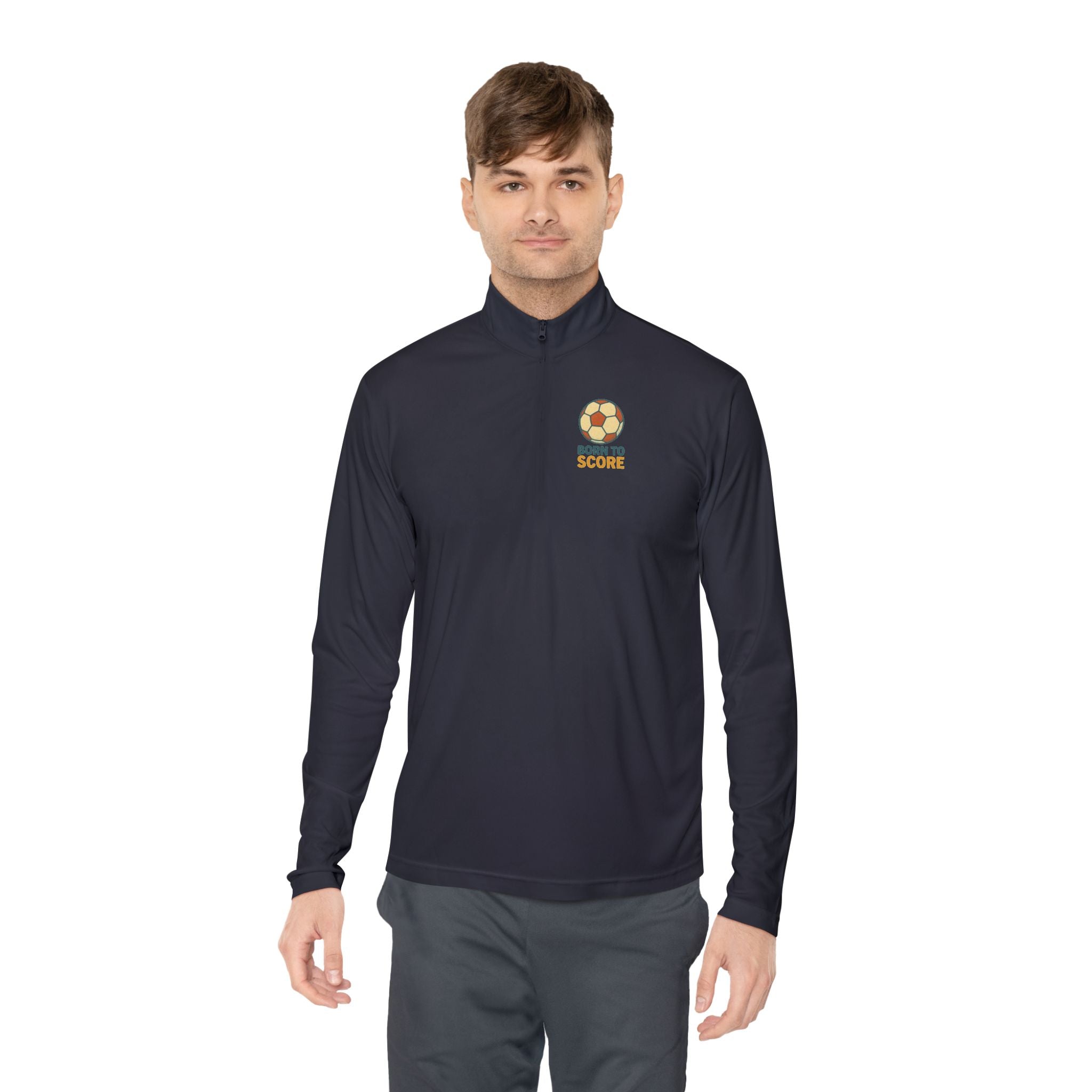 Born to Score Unisex Quarter-Zip Pullover