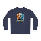"Hot & Cold on the Field" Unisex Performance Long Sleeve Soccer Shirt
